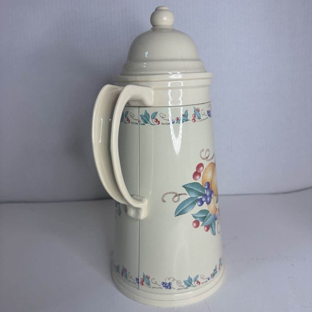 Vintage Thermos Corning Ware Abundance thermal carafe Floral Beige - Picture 3 of 7